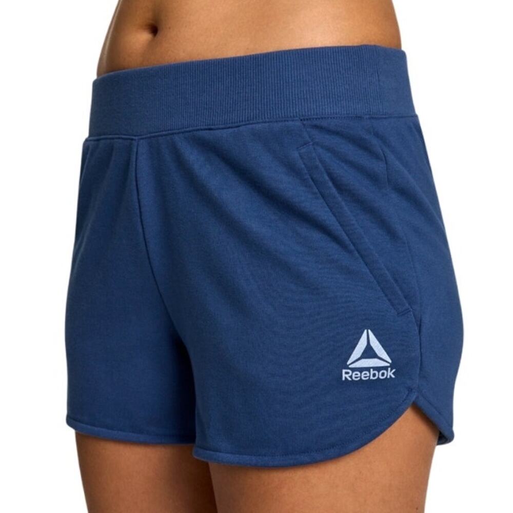 Reebok Women's Studio Short,‎ Size XS Blue NEW Cotton Blend